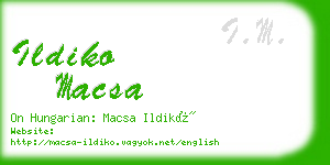 ildiko macsa business card